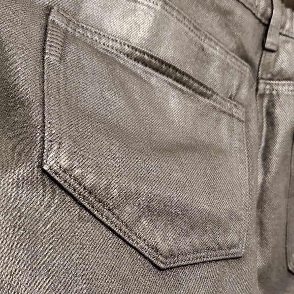 Paige | Women Black Pearlized Stone Coated High Rise Mini Skirt US31 - Picture 10 of 14